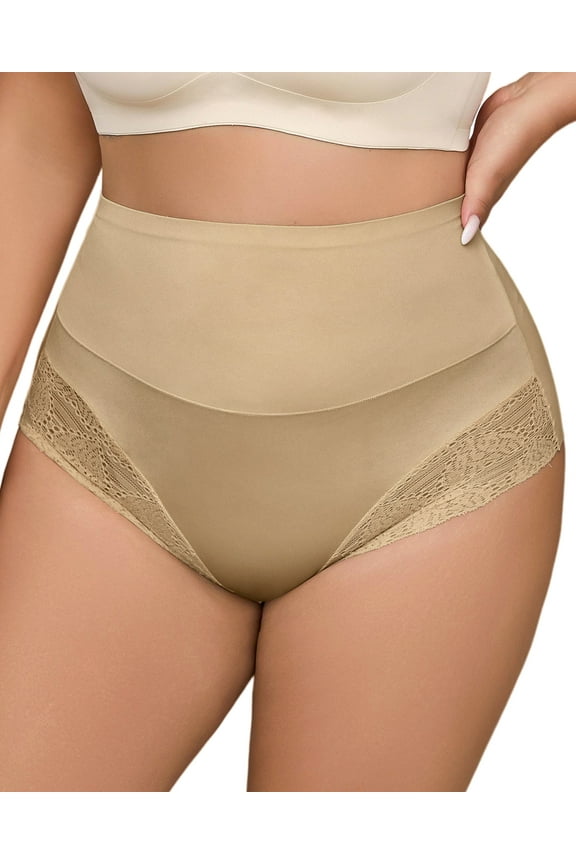 Shapewear Panties for Women Tummy Control High Waisted Compression Shaping Briefs Lightweight Control Lace Underwear