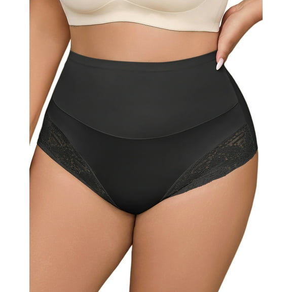 Shapewear Panties for Women Tummy Control High Waisted Compression Shaping Briefs Lightweight Control Lace Underwear