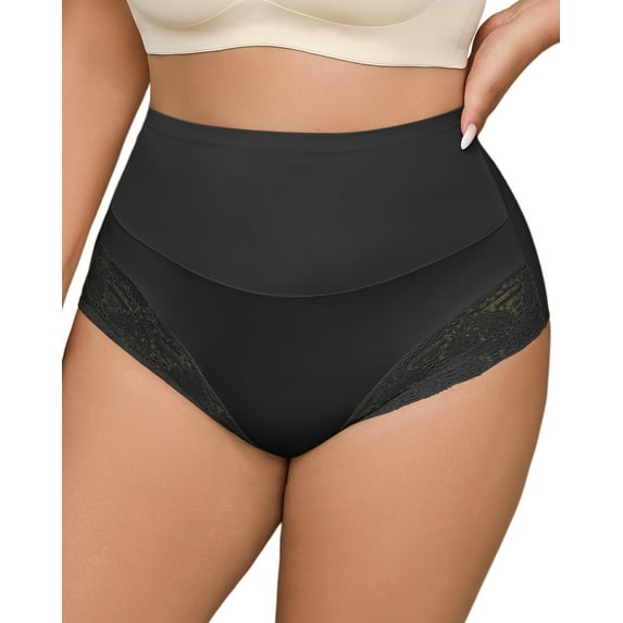 Shapewear Panties for Women Tummy Control High Waisted Compression Shaping Briefs Lightweight Control Lace Underwear