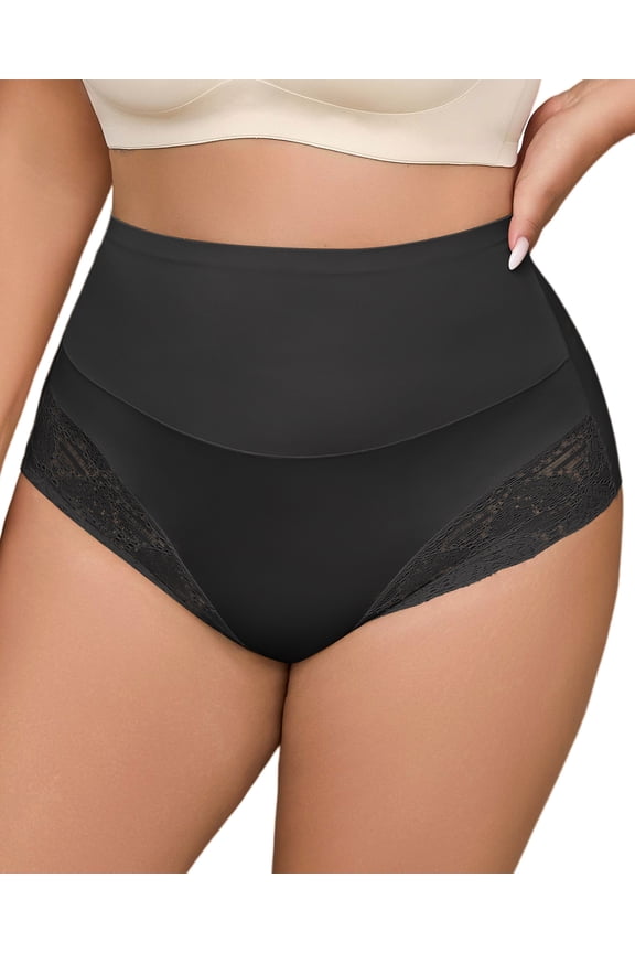 Shapewear Panties for Women Tummy Control High Waisted Compression Shaping Briefs Lightweight Control Lace Underwear