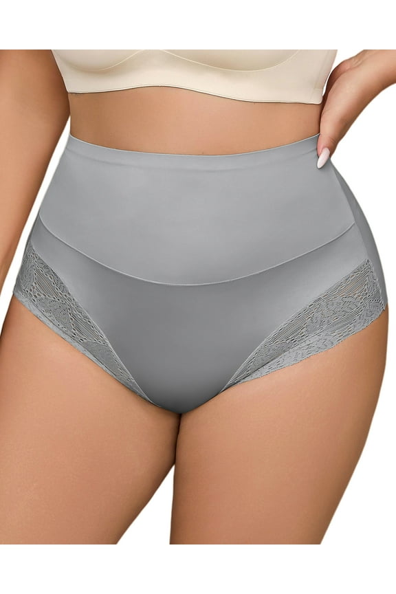 Shapewear Panties for Women Tummy Control High Waisted Compression Shaping Briefs Lightweight Control Lace Underwear
