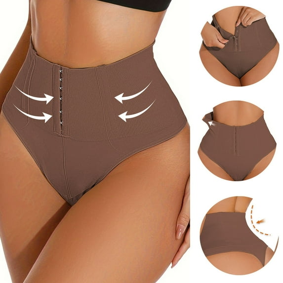 Shapewear Thong Women With Bones Seamless Mid Waist Body Panties Girdle Shaping Underwear Body Slamming Top Petty Top Big Bust Shirts for Women Camisole Corset Ween Top Strong Lift Wear Workout