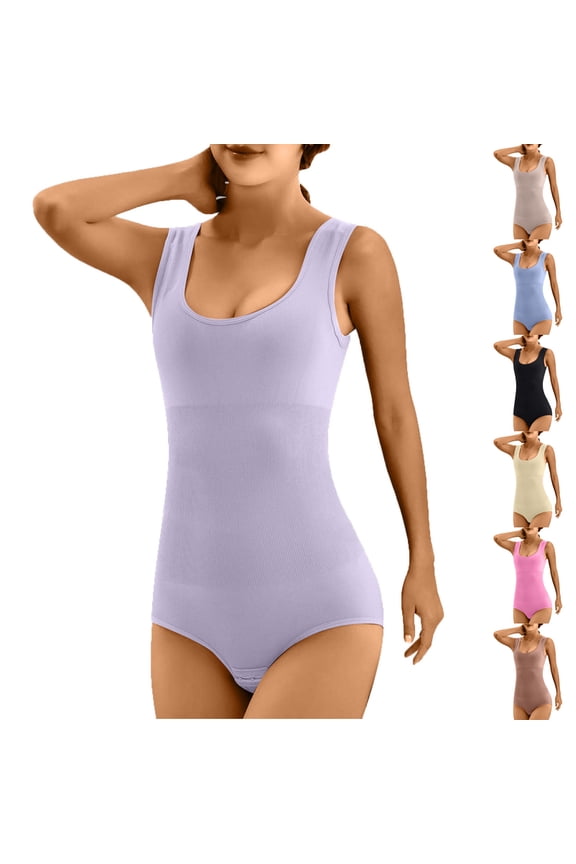 Shapewear Tummy Control Body Suits for Womens Targeted Compression Body Shaper Women's 1Pc Shapewear With Seamless Compression And Enhanced Plastic Compression Jumpsuit Beige M