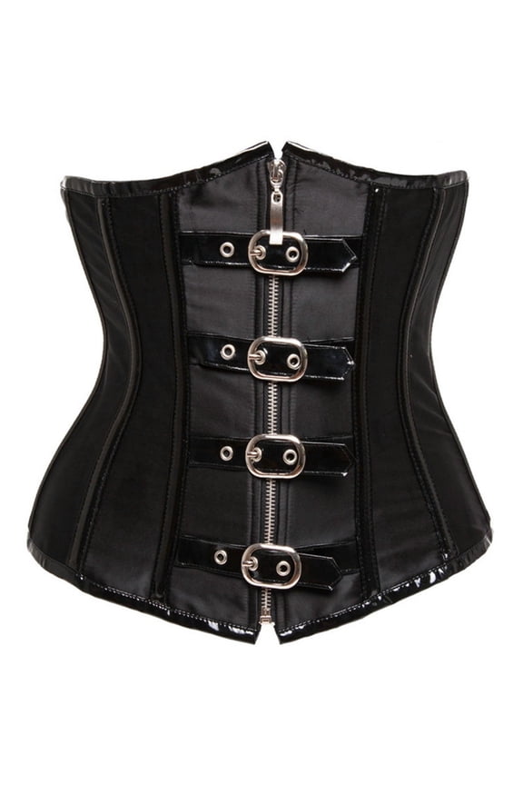 Shapewear Tummy Control Gothic Stempunk Underbust Corset Steel Boned Corsets And Bustiers Zipper Front Lingerie Top Body Shaper Shorts Underwear for Women