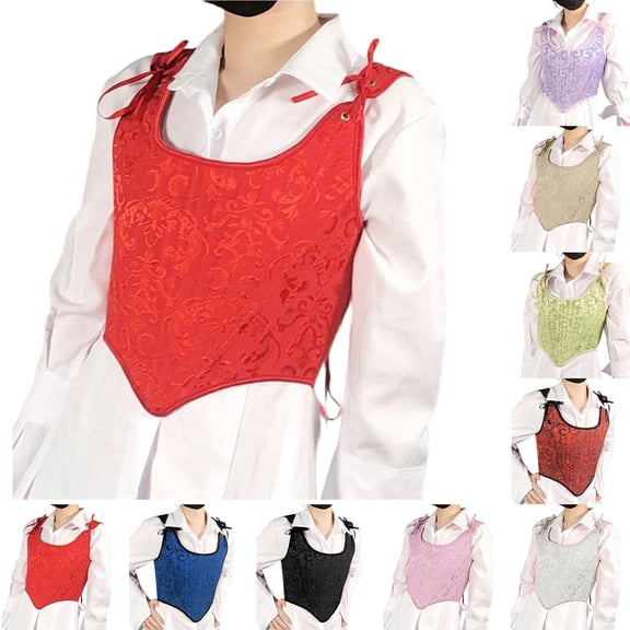 Shapewear Tummy Control Women Women's Lace Up Bustier Corset Satin Backless Shaping Top Weight Loss Helper Brick Red XXL