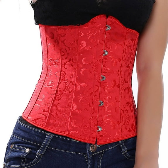 Shapewear Underwear Corsets Size Fashion Outfit Plus Women'S Sexy Boned Shapewear Shapeware,Red Women'S Polyester Corset XL