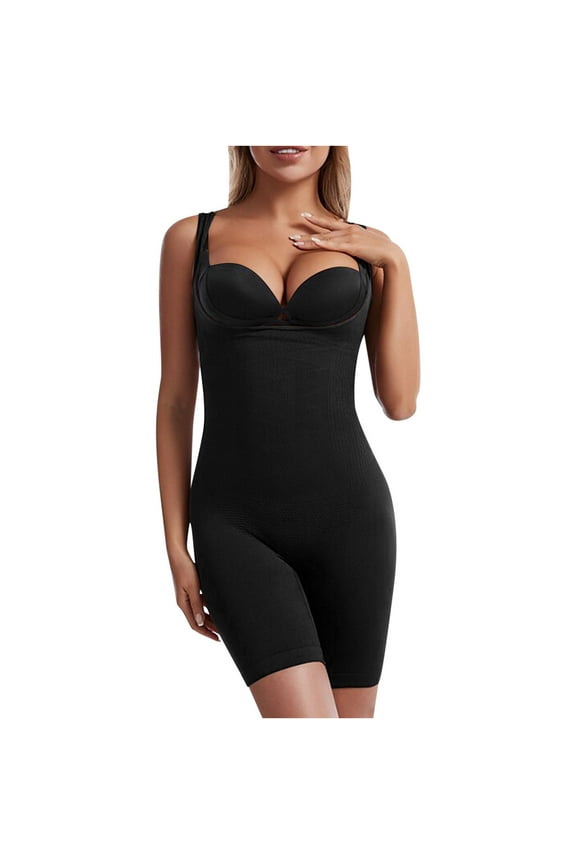 Shapewear for Women Seamless Fajas Bodysuit Open Bust Butt Lifter Mid Thigh Body Shaper Shorts