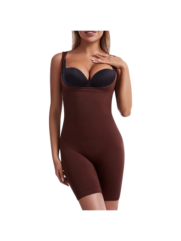 Shapewear for Women Seamless Fajas Bodysuit Open Bust Butt Lifter Mid Thigh Body Shaper Shorts