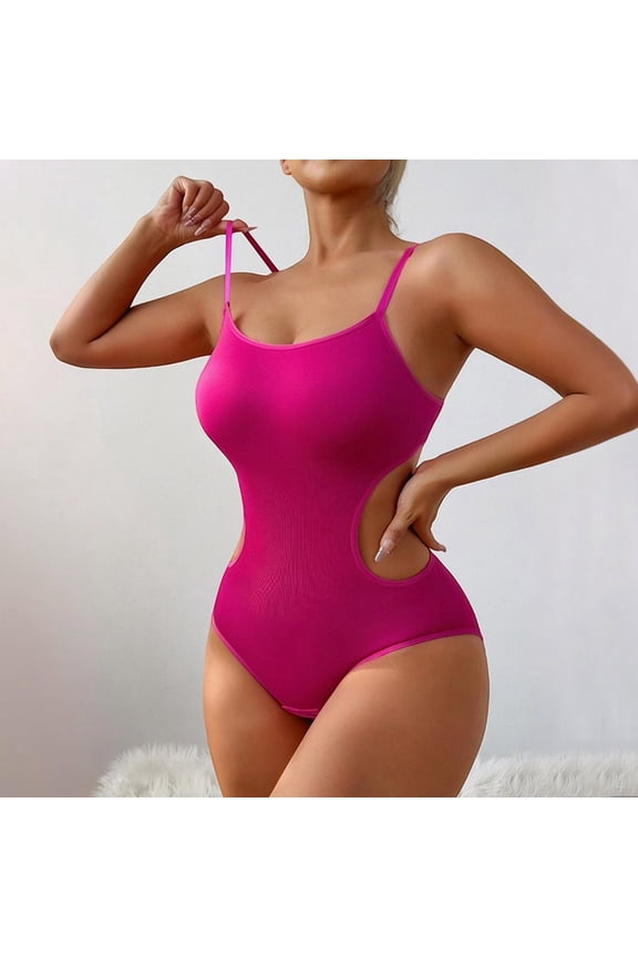 Shapewear for Women Side Cutout Seamless Body Shaper Tummy Control Snatched Waist Butt Lifter Sculpting Full Body Suit