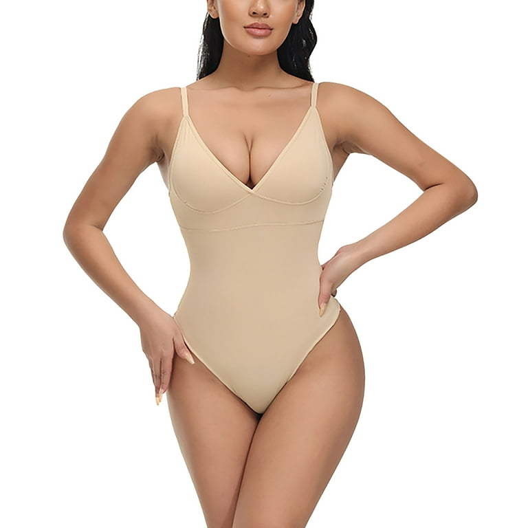 For Women By Women Skin Color Adjustable Sling Low Back Shapewear Bodysuit  Slimming Tummy - Small at  Women's Clothing store