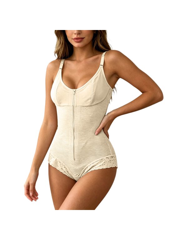 Shapewear for Women Tummy Control Half Body Shaper Snatched Zipper Lifting Faja Bodysuits for Women