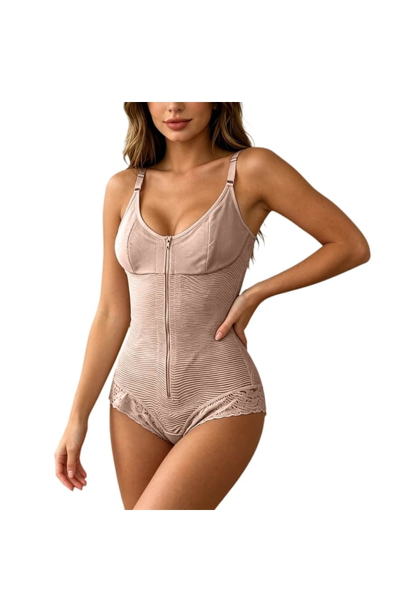 Shapewear for Women Tummy Control Half Body Shaper Snatched Zipper Lifting Faja Bodysuits for Women