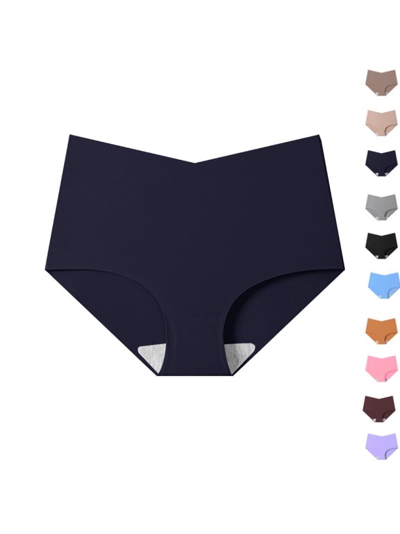 Shapewear for Women Tummy Control Panties - Mid Body Shaper Seamless Briefs Compression Underwear Soft Girdle Panty Dark Blue XS
