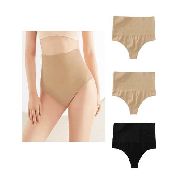 Shapewear for Women Tummy Control Thong Compression Seamless Underwear High Waist Panties Body Shaper Shaping Girdle(No Steel Bones)