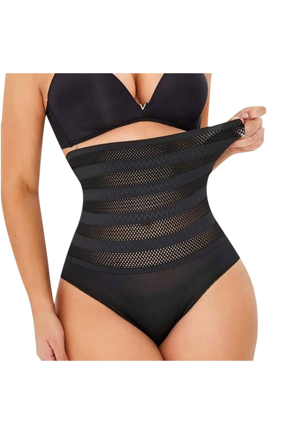 Shapewear for Women Waist Trainer Butt Lifter Panties Fishnet Panel Breathable Body Shaper Cincher Girdle