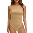 thumbnail image 1 of Shaping Underwear Women's Shapewear Bodysuit Seamless Full Body for Everyday Wear with Snap Closure Comfortable Stretch Body-shaping Corset(Color:Khaki,Size:XL), 1 of 8