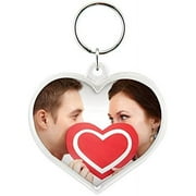 Shapins 2.325" x 2" Heart-Shaped Acrylic Photo Keychains - Pack of 144