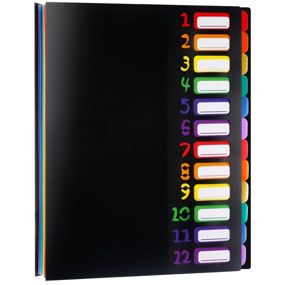 Shappy 12 Pocket Expanding File Folder With Rainbow File Folders Organ