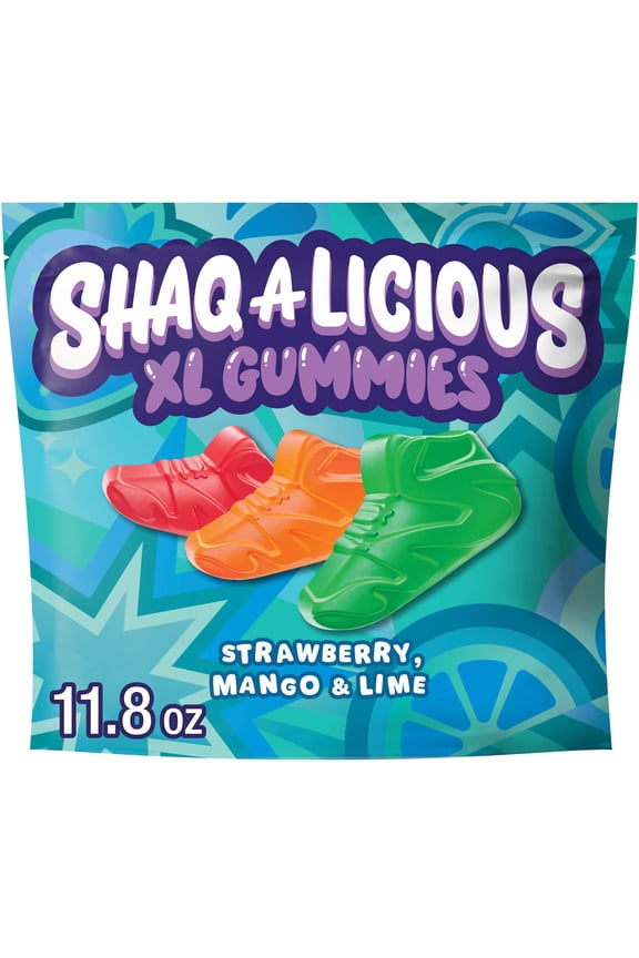 -A-Licious Xl Gummies Sneakers Fruit Flavored Chewy Candy, Bag 11.8 oz