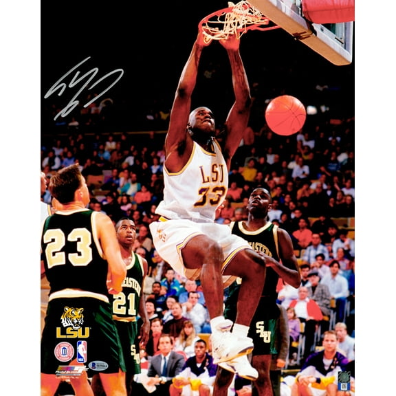 Shaquille O'Neal Autographed 16x20 Photo LSU Tigers Beckett BAS Witness 232720