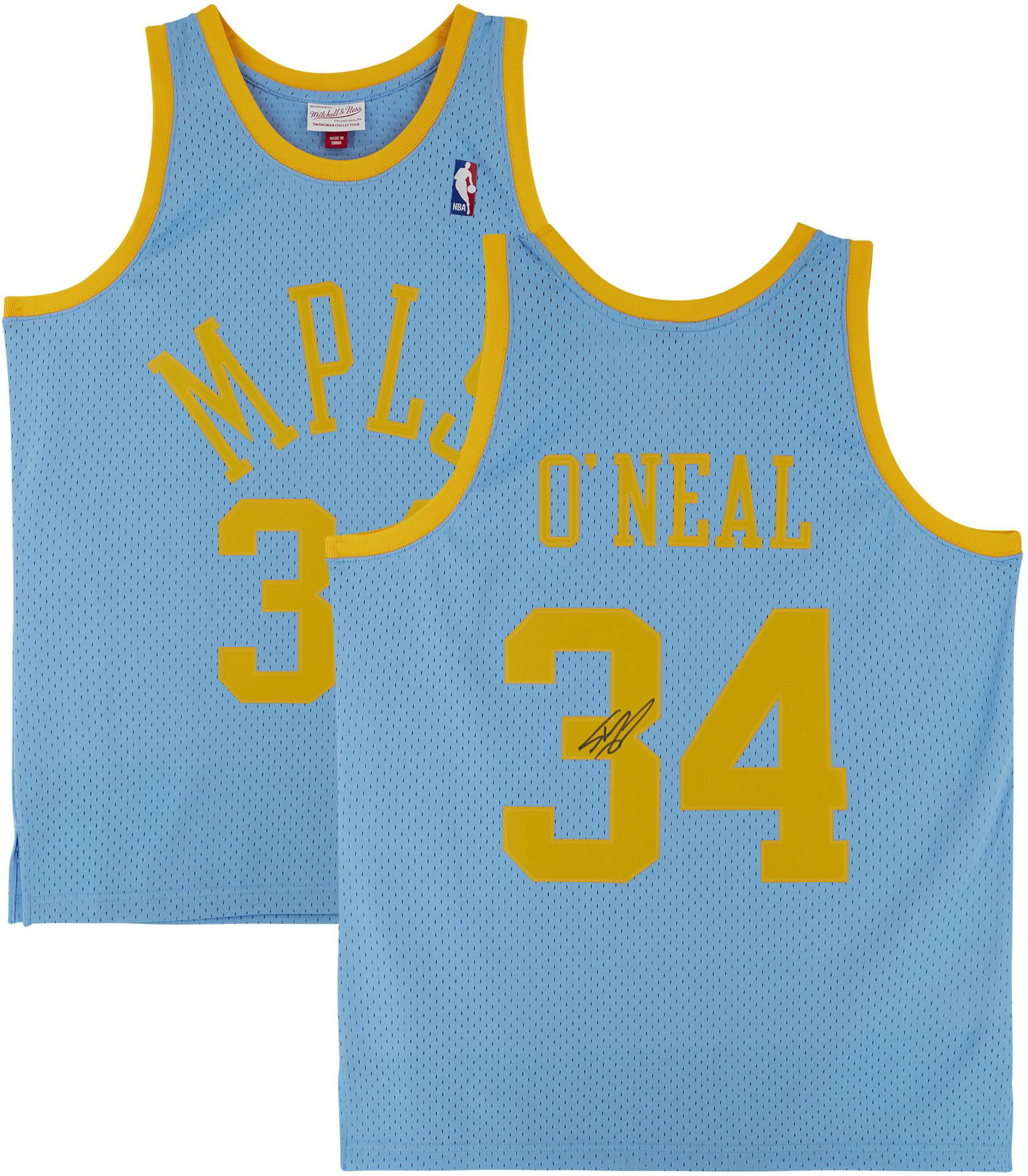 Fanatics Authentic Framed Shaquille O'Neal Los Angeles Lakers Autographed Mitchell & Ness Light Blue 2001-2002 Swingman Jersey