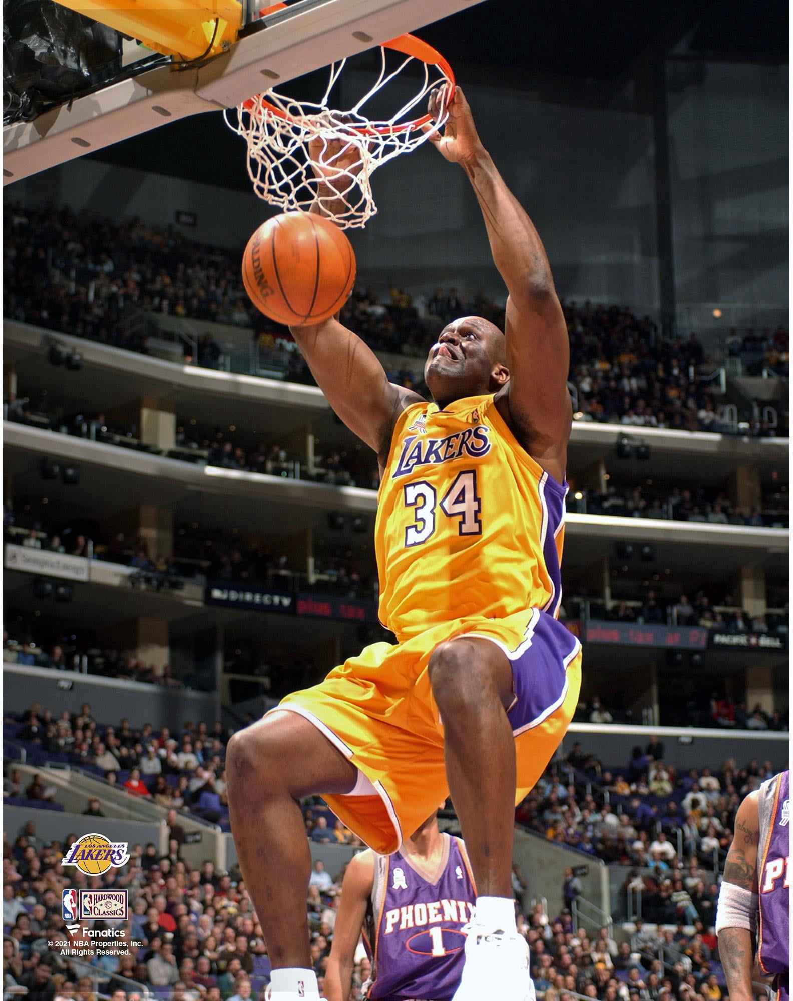 Shaquille O'Neal Los Angeles Lakers Unsigned Hardwood Classics Two