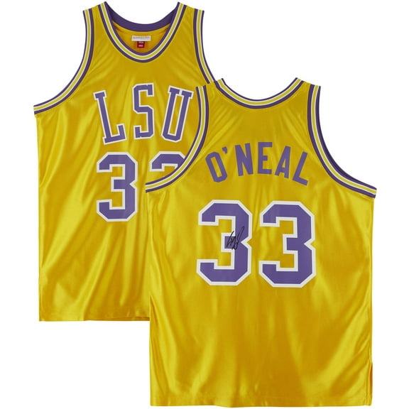 Shaquille O'Neal Louisiana State University Tigers Mitchell & Ness Home Gold 1990 Authentic Jersey - Fanatics Authentic Certified