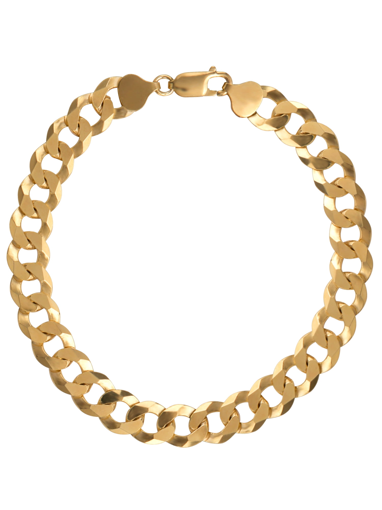 Made in Italy Men's Curb Chain ID Bracelet in 14K Gold - 8.5