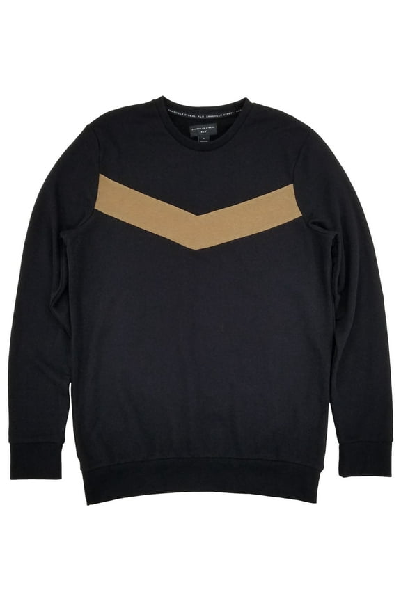 Mens Big & Tall Black French Terry Crew Pullover Sweatshirt XLT