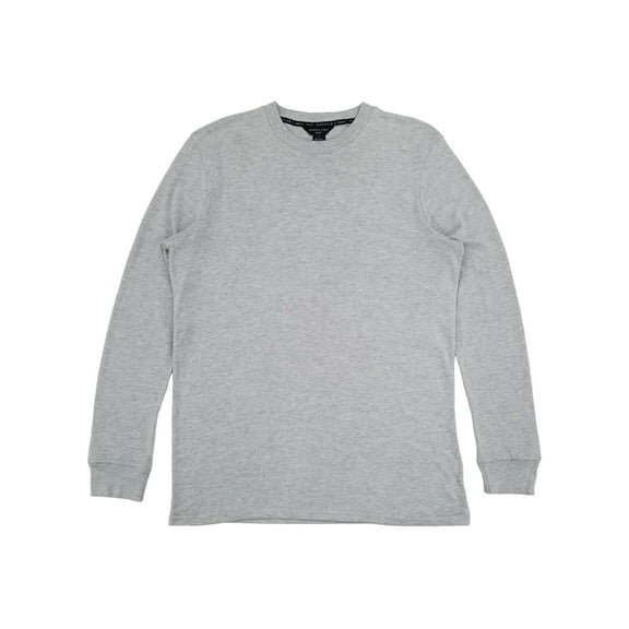 Shaquille O'Neal Mens Big & Tall Gray Heather Knit Crew Long Sleeve Shirt 3XLT