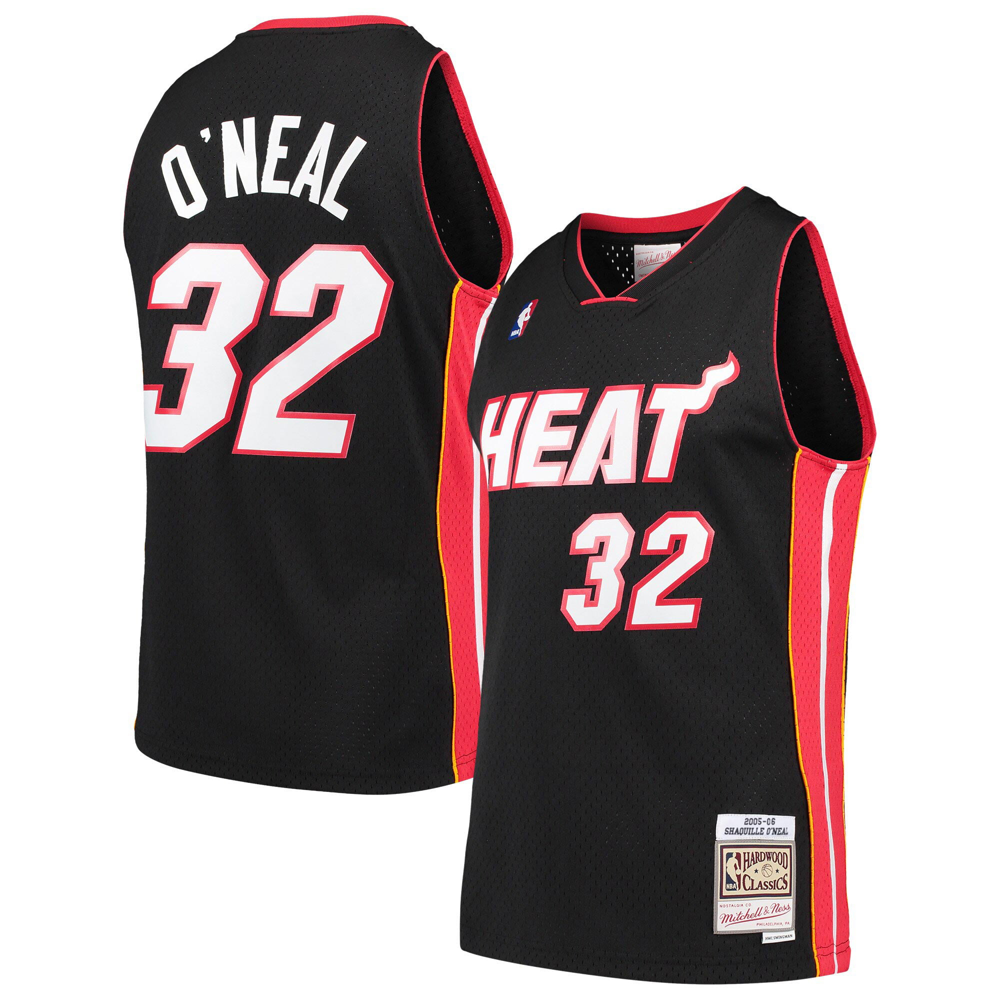 Shaquille O'Neal Miami Heat Mitchell & Ness NBA Authentic Jersey