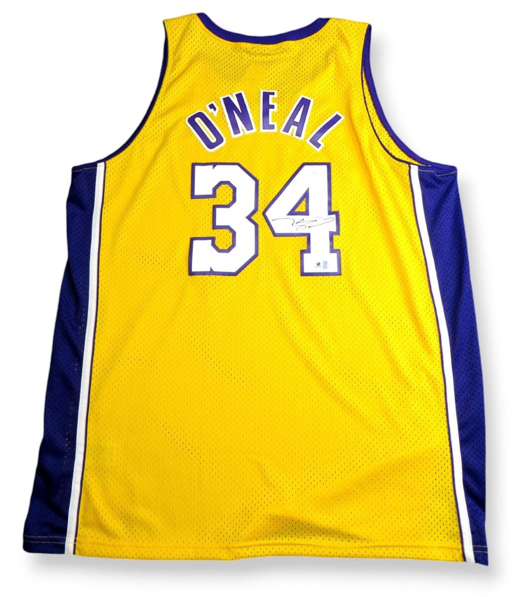 Shaquille O'Neal Signed Autographed Jersey Lakers Home Gold XXL JSA AX25326