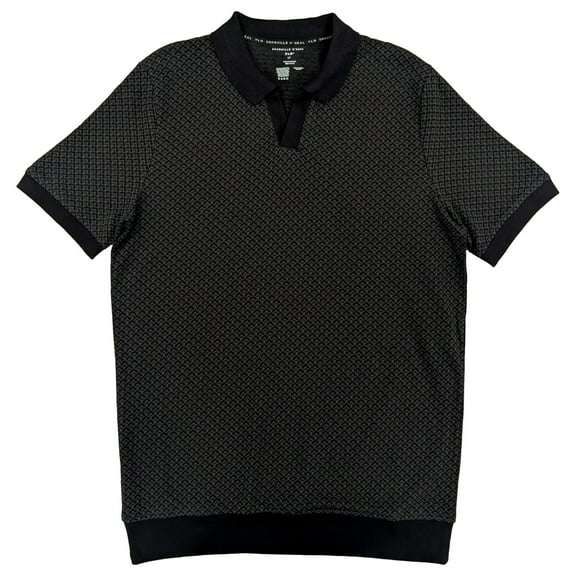 Shaquille O'Neal XLG Big & Tall Mens Black Arrow Short Sleeve Polo Shirt 2XLT