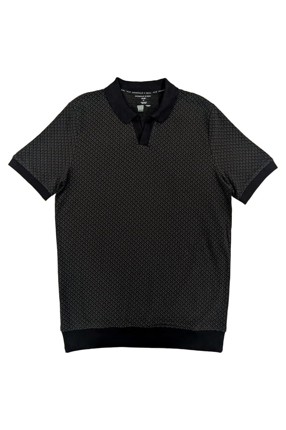 XLG Big & Tall Mens Black Arrow Short Sleeve Polo Shirt LT