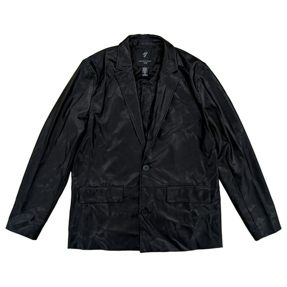 Shaquille O'Neal XLG Big & Tall Mens Black Classic Fit Blazer Sport Coat 3XLT