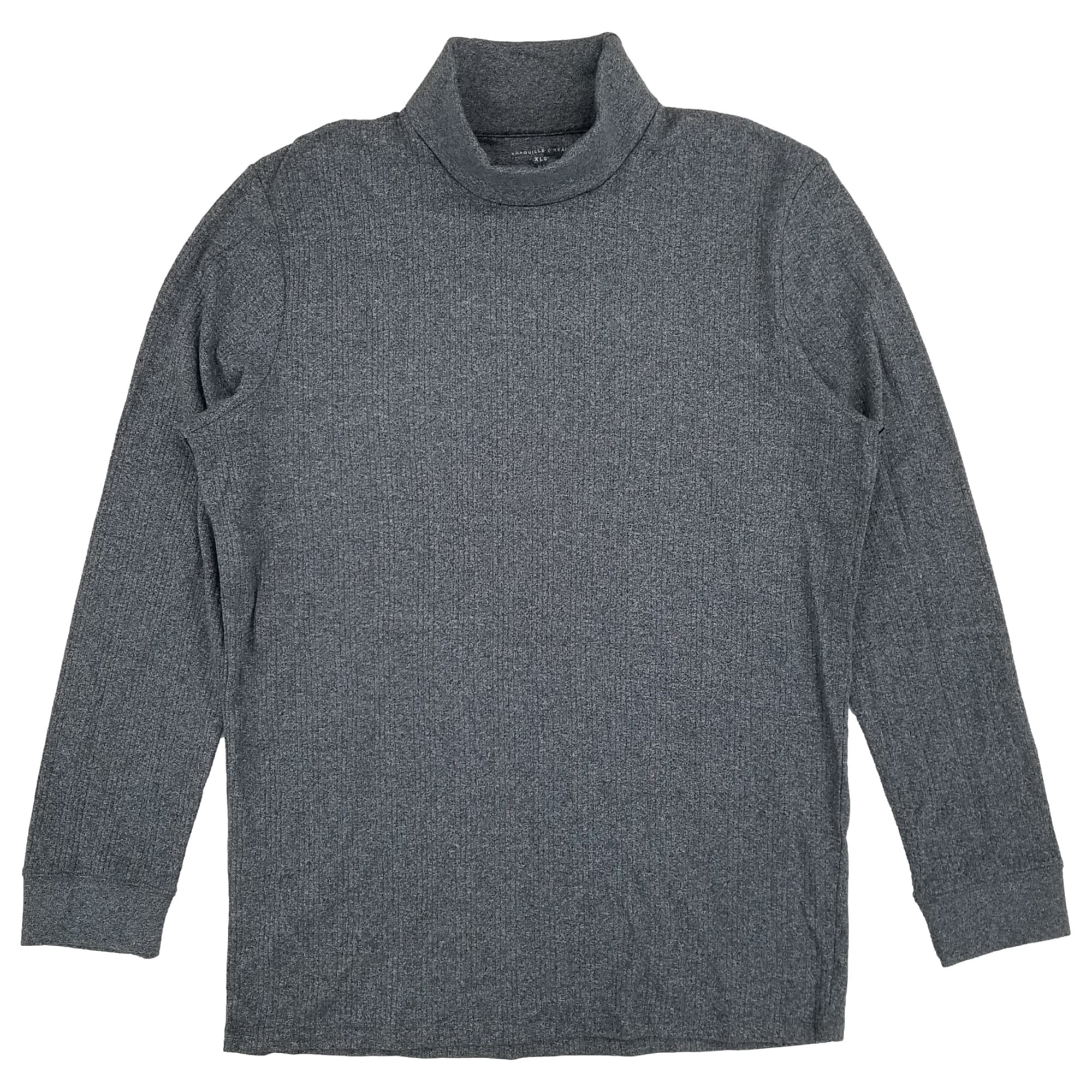 Shaquille O'Neal XLG Big & Tall Mens Gray Htr Mock Neck Long