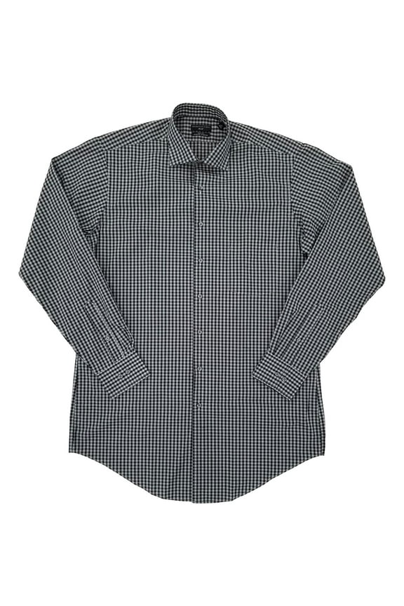 XLG Men's Black Long Sleeve Button Down Shirt TF 16.5 36/37 L