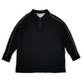 thumbnail image 1 of Shaquille O'Neal XLG Mens Big & Tall Black Long Sleeve Zip Polo Shirt 2XL, 1 of 1