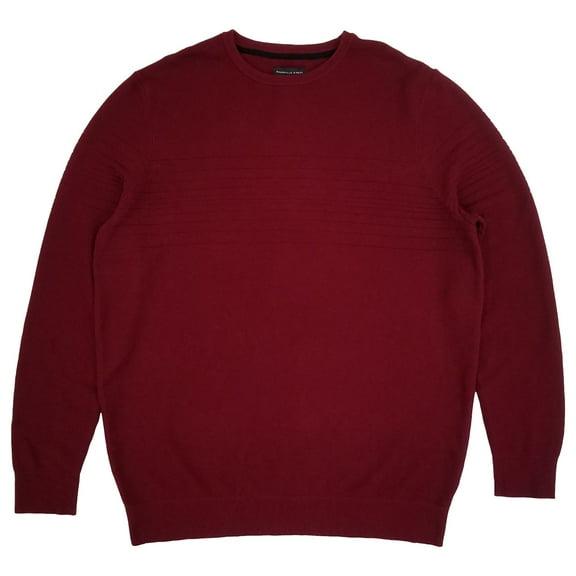 Shaquille O'Neal XLG Mens Big & Tall Merlot Long Sleeve Crew Sweater 3XLT