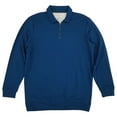 thumbnail image 1 of Shaquille O'Neal XLG Mens Big & Tall Dark Blue Opal Long Sleeve Zip Polo Shirt XLT, 1 of 2