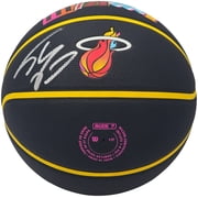 Shaquille Shaq ONeal Autographed 75th Anniversary City Edition Basketball Miami Heat Beckett BAS Witness 235722