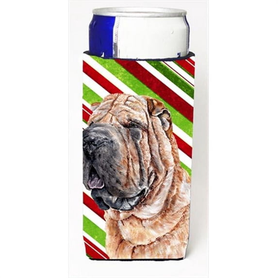 Shar Pei Candy Cane Christmas Michelob Ultra bottle sleeves Slim Cans 12 Oz.