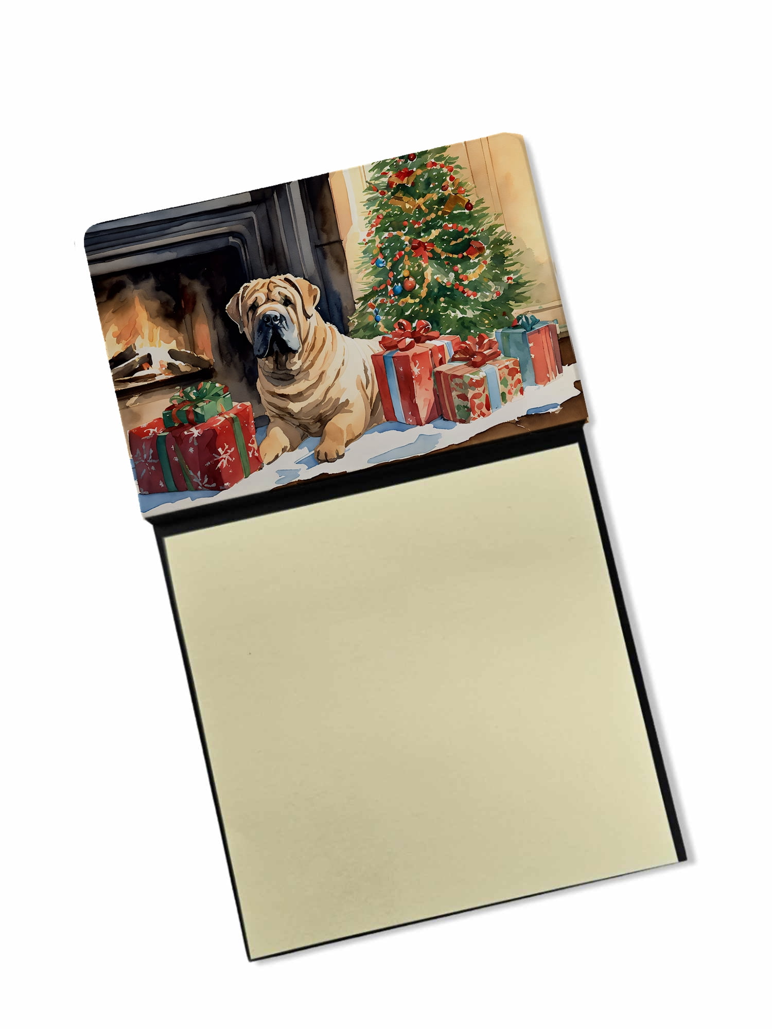 Shar Pei Cozy Christmas Sticky Note Holder 3.25 in x 5.25 in