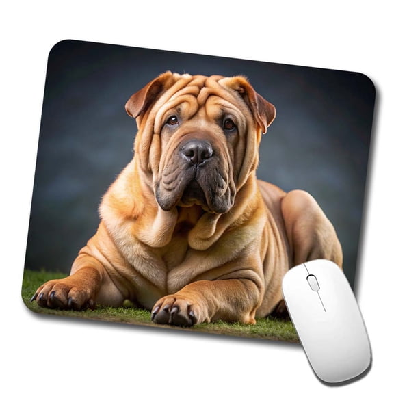 Shar Pei Dog Photo Mouse Pad Low Profile Gaming Mat