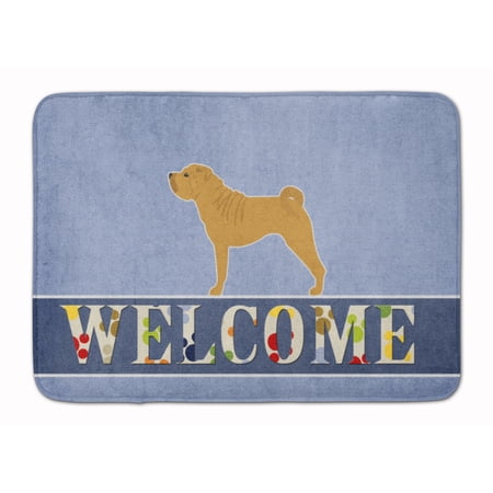 Shar Pei Merry Welcome Machine Washable Memory Foam Mat