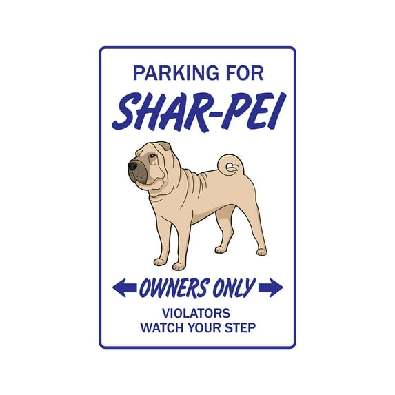 Shar Pei Novelty Sign | Indoor/Outdoor | Funny Home Décor for Garages, Living Rooms, Bedroom, Offices | SignMission Gift Kennel Veterinarian Breed Sign Wall Plaque Decoration
