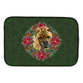 thumbnail image 1 of Shar Pei Poinsetta Wreath Dish Drying Mat, 1 of 7