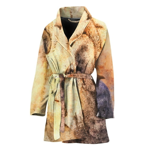 Shar Pei Portrait Women Bathrobe One Size Univeral Fits Fashion Lightweight Plush Fleece Long Robe For Women