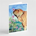 thumbnail image 1 of Shar Pei Smell the Flowers Greeting Cards & Envelopes - Pack of 8, 1 of 1