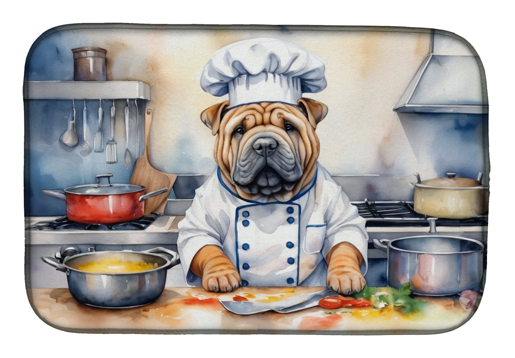 Shar Pei The Chef Dish Drying Mat